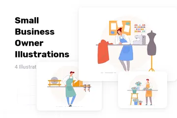 Small Business Owner Illustration Pack