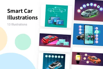 Smart Car Illustration Pack