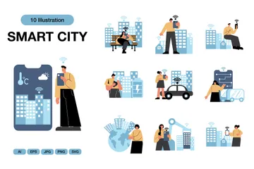 Smart City Illustration Pack