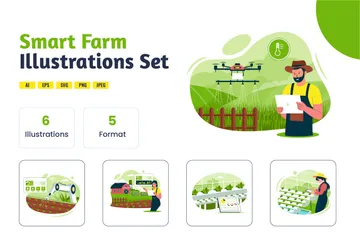 Smart Farm Illustration Pack