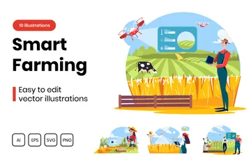 Smart Farming Illustration Pack