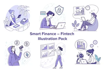 Smart Finance – Fintech Illustration Pack