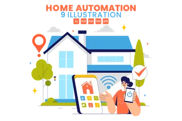 Smart Home Automation Illustration Pack