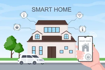Smart Home Technologie Illustrationspack