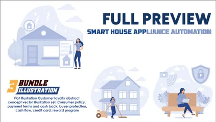 Smart House Appliance Automation Illustration Pack