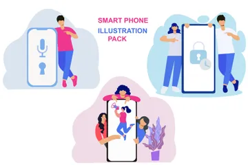 Smartphone Pacote de Ilustrações