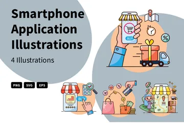 Smartphone Application Illustration Pack