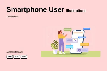 Smartphone User Illustration Pack