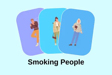 Smoking People Illustration Pack