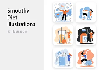 Smoothy Diet Illustration Pack