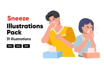 Sneeze Illustration Pack
