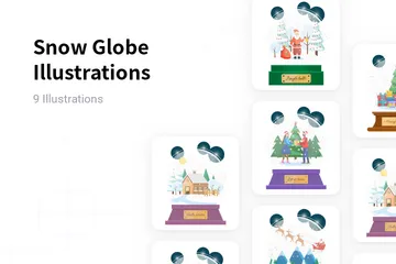 Snow Globe Illustration Pack