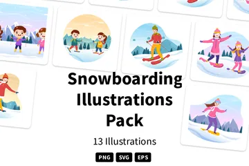 Snowboarden Illustrationspack