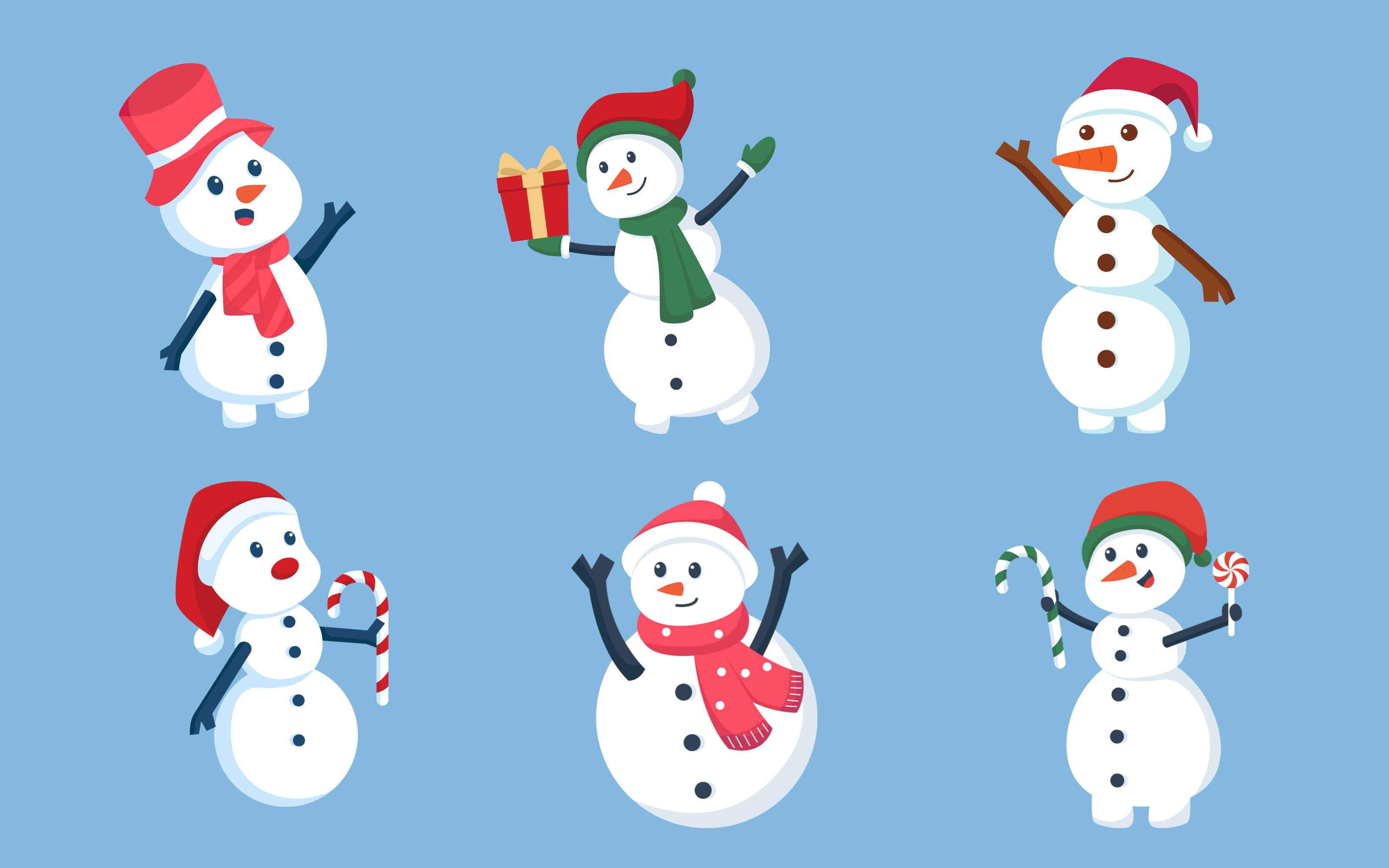 Premium Snowman Illustration pack from Festival & Days Illustrations