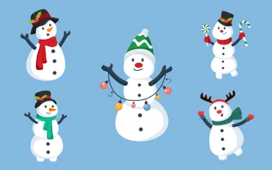 Snowman Illustration Pack