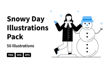 Snowy Day Illustration Pack