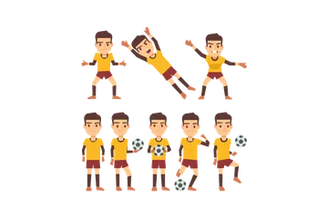 Soccer Player Illustration Pack