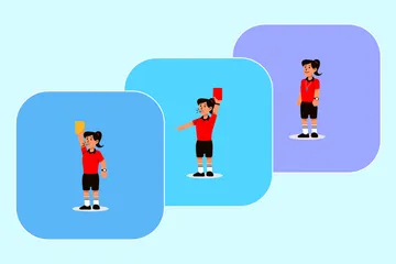 Soccer Referee Illustration Pack