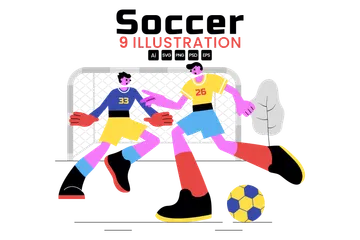 Soccer Sports Illustration Pack