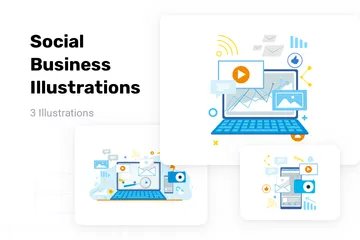 Social Business Illustration Pack