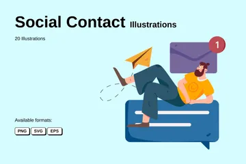 Social Contact Illustration Pack