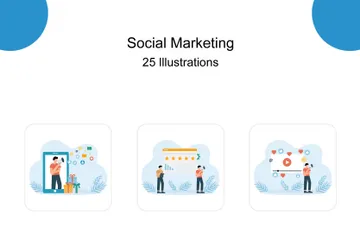 Social Marketing Illustration Pack