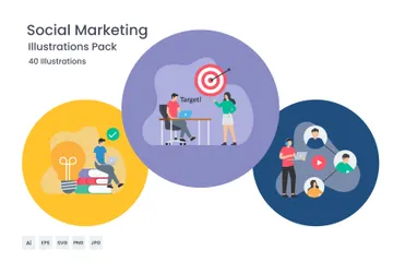 Social Marketing Illustration Pack