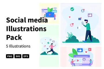 Social Media Illustration Pack