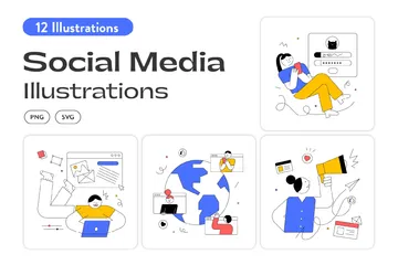 Social Media Illustration Pack