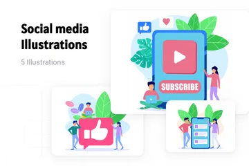 Social Media Illustration Pack