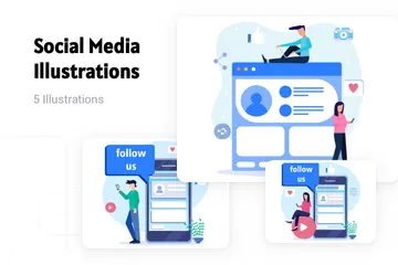 Social Media Illustration Pack