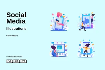 Social Media Illustration Pack