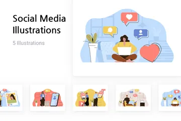 Social Media Illustration Pack