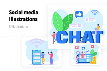 Social Media Illustration Pack