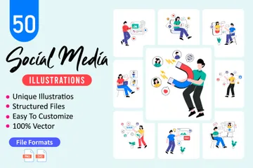 Social Media Illustration Pack