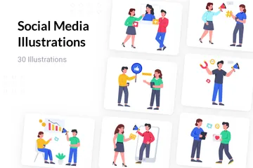 Social Media Illustration Pack