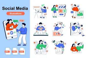 Social Media Illustration Pack