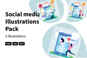 Social Media Illustration Pack