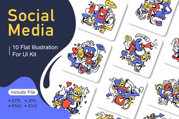 Social Media Illustration Pack