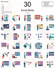 Social Media Illustration Pack