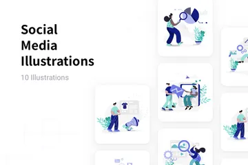 Social Media Illustration Pack