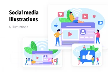 Social Media Illustration Pack