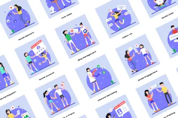 Social Media Illustration Pack