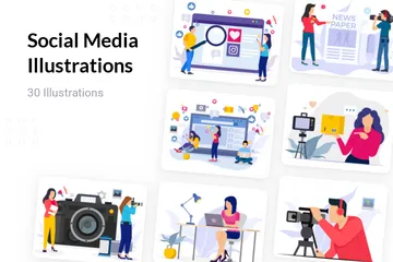 Social Media Illustration Pack