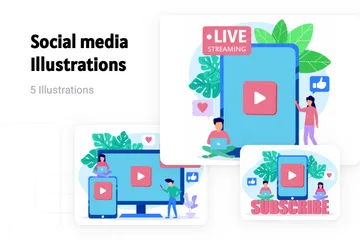 Social Media Illustration Pack