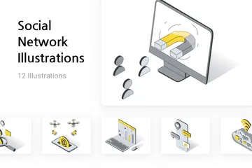 Social Network Illustration Pack