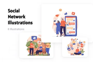 Social Network Illustration Pack