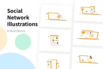 Social Network Illustration Pack