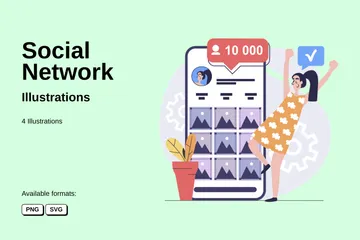 Social Network Illustration Pack