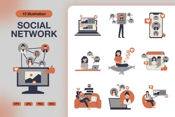 Social Network Illustration Pack